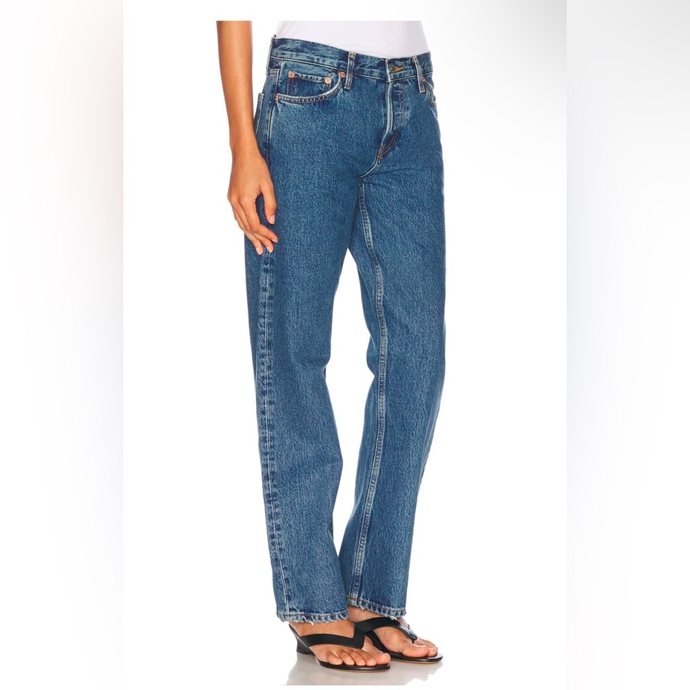 Re/Done 70s Low Rise Straight Jeans – Blue “Mere” – Size 30 – NWT - Sold Out!